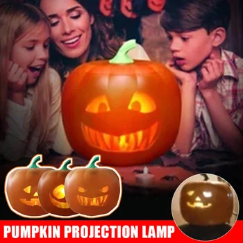 

2020 Hot Halloween Flash Talking Animated LED Pumpkin Projection Lamp for Home Party GK99