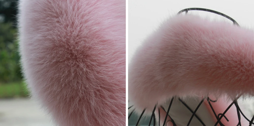 Fox Fur Collar Scarf Natural Fox Fur Collar for Hood Real Fur Collar Scarves Custom Made Winter Fur Scarf Warmer#P3