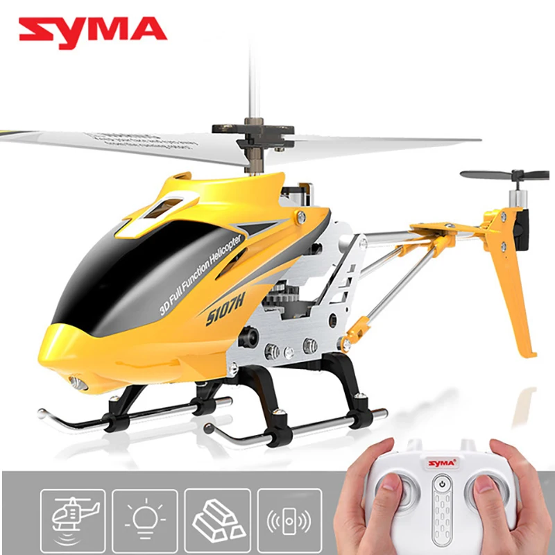 SYMA S107H пневматический вертолет с пультом дистанционного управления, светодиодный светильник, детские игрушки