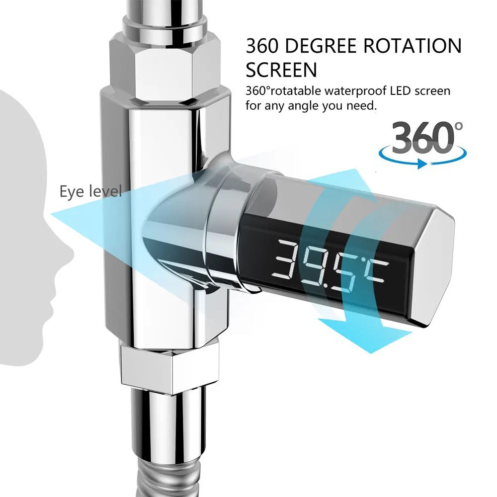 PRACMANU светодиодный дисплей бытовой водный термометр для душа поток воды температура монитор светодиодный дисплей Термометры для душа