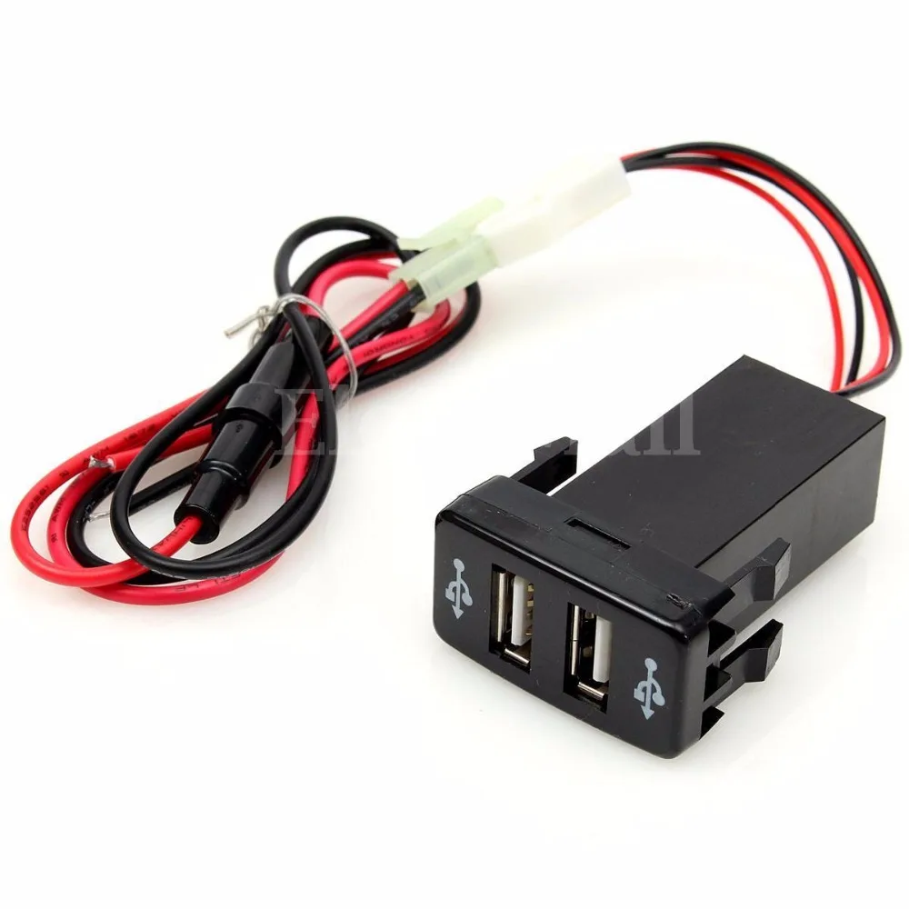 2-портный Dual USB Автомобильное Зарядное устройство в автомобиль гнездо адаптера 12V для Toyota Hilux VIGO Аксессуары для автомобильной электроники адаптеры для сим-карт розетки Зарядное устройство s