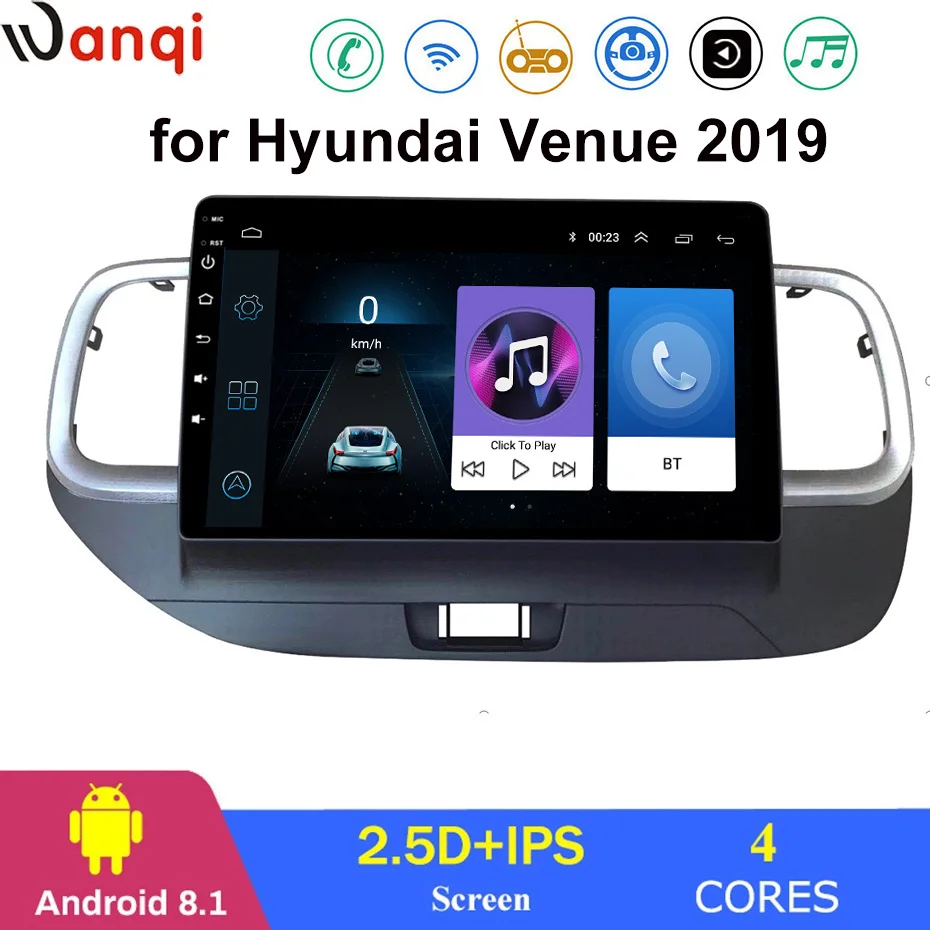 Для hyundai Venue 2019 автомобильный Радио Мультимедиа Видео плеер навигация gps Android 8 1