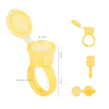 Микроблейдинг пигментные кольца Перманентный макияж чернила кольцо клей держатель Чернила чашки с крышкой