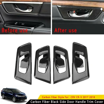 

4Pcs Carbon Fiber Style Inner Side Door Handle Trim Cover for Honda CRV CR-V 2017-2019