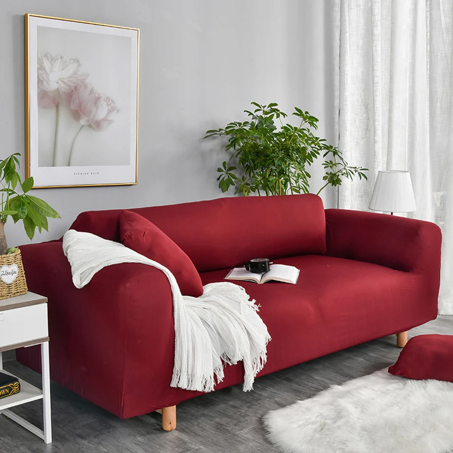 Чехлы для диванов, одноцветные чехлы для диванов, универсальные современные эластичные чехлы для диванов для гостиной, европейские чехлы для диванов