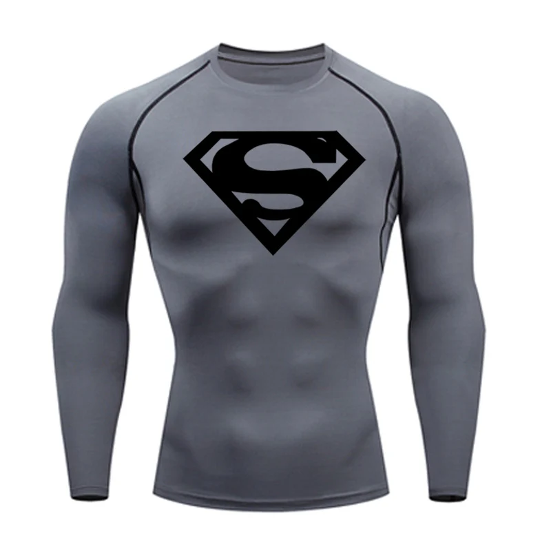 Мужское зимнее теплое бархатное термобелье с Суперменом, кальсоны, пижамный комплект для мужчин, однотонный теплый зимний комплект нижнего белья - Цвет: shirt11