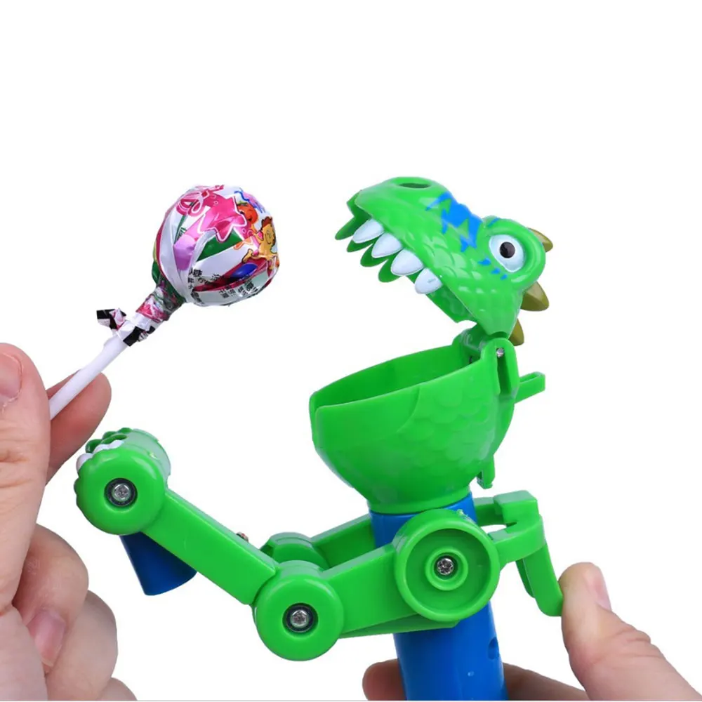 

Manual Funny Dinosaur Eat Lollipops Robot Funny Eating Lollipop Holder Stand Gifts Decompression Toys For Kids Baby
