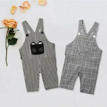 

AU Toddler Kids Baby Girl 6M-3Y Bib Pants Cat Romper Overalls Cotton Outfits Clothes