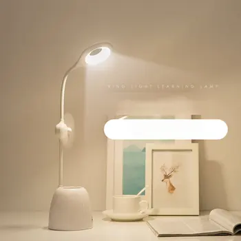 

Learning Creative Reading Charging Pen Holder Usb Abs Material Smart Led Creative With Small Fan Table Lamp Drop Shipping Sale