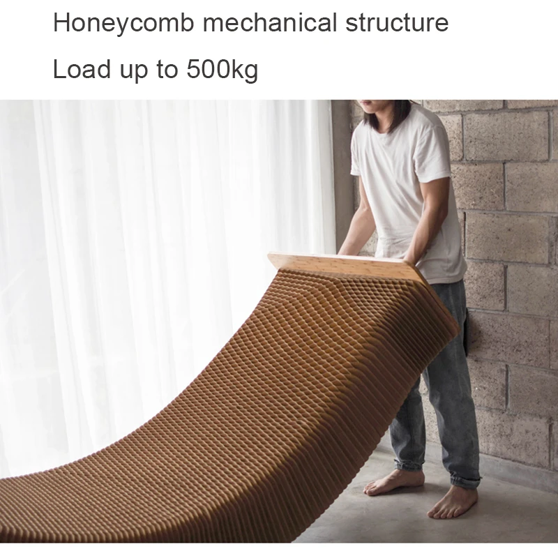 Foldable Bed Multifunctional Retractable Organ Kraft Paper Bed Invisible Office Lunch Break Livingroom Furnitue Hidden Beds