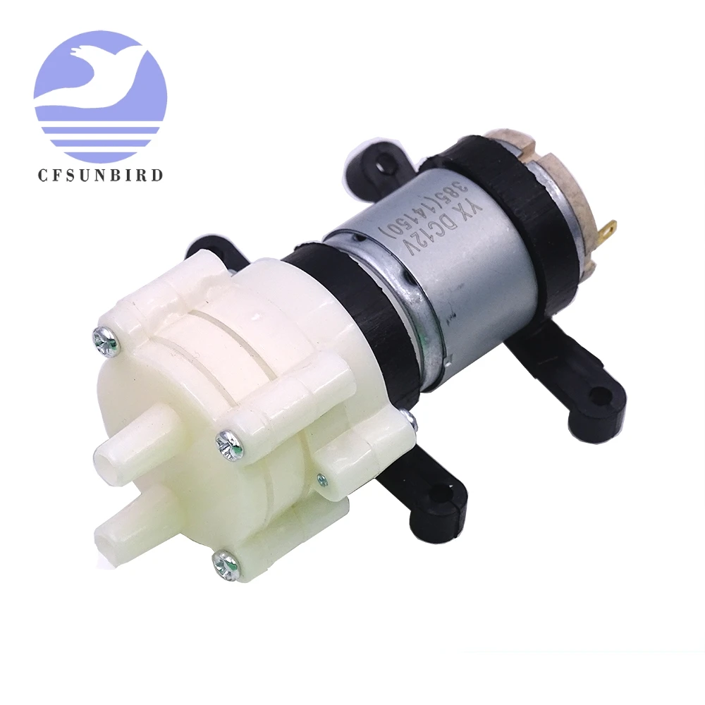 1PCS DC612V R385 Aquarium Fish Tank Round Water Air DC Diaphragm Pump