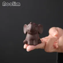 Чай с кончиком пальца, питомец, фиолетовая глина, маленькие украшения, чайный набор, креативный мультяшный чайный набор, аксессуары для рабочего стола, маленькая фигурка животного, ремесло