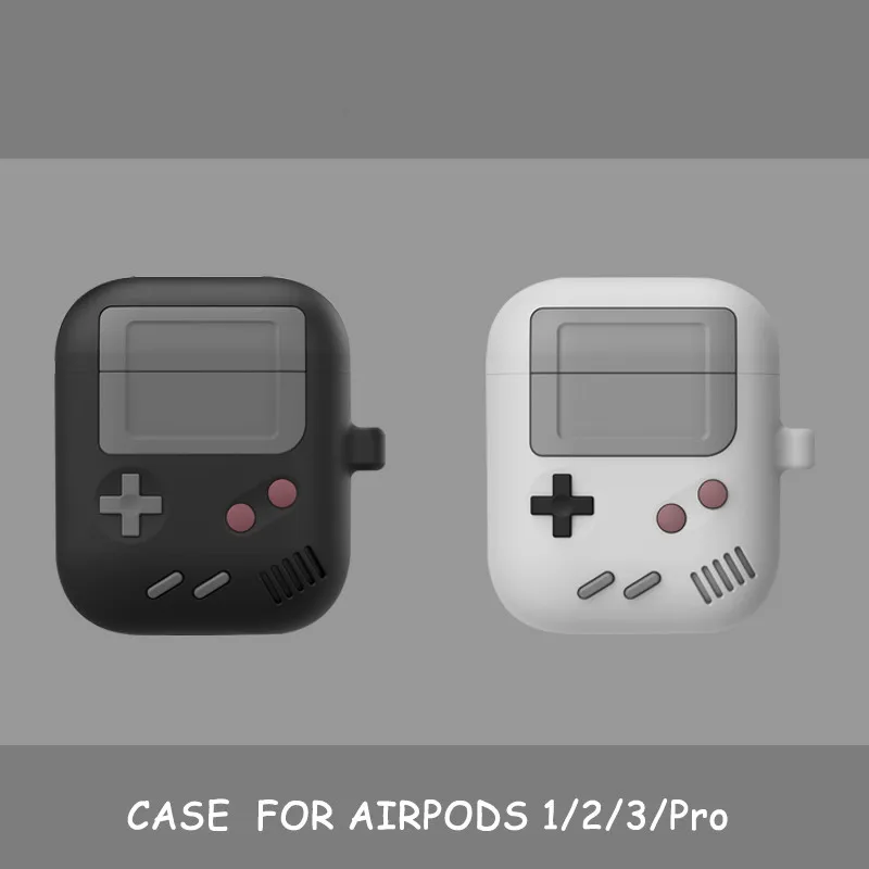 Fashion Classic Retro Game Console Wireless Bluetooth Earphone Case for Airpods 1 2 pro Cute 3D gameboy Silicon Headphone Cover |