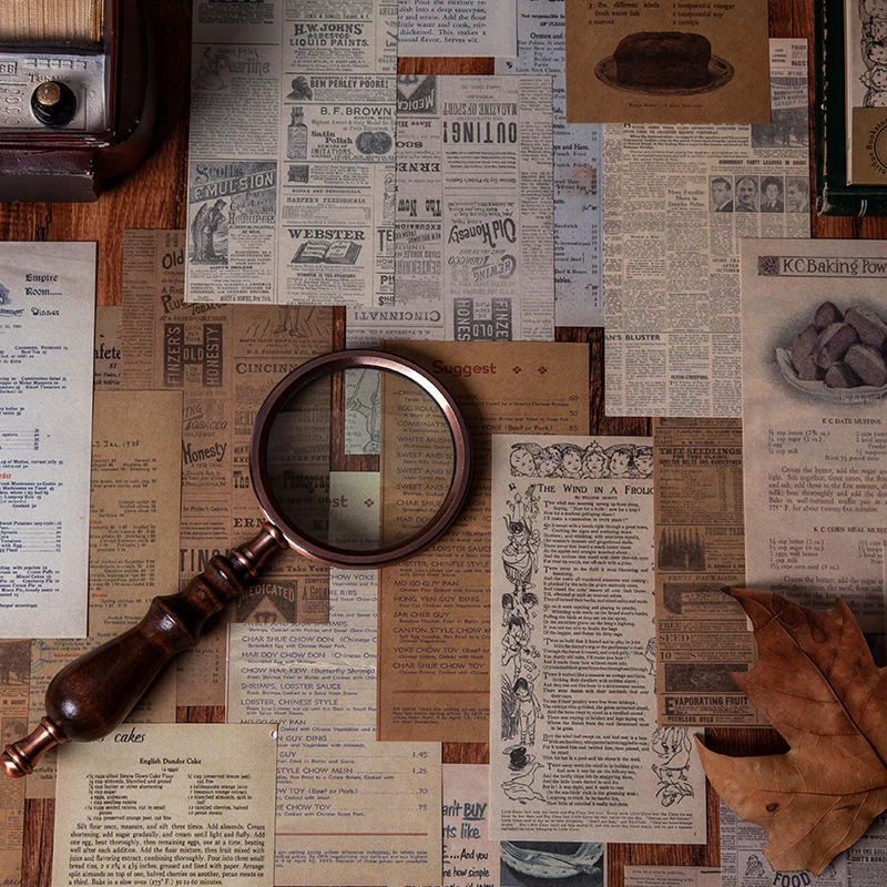 Scrapbooking Decor Antique Bookstores Vintage Newspaper Background Paper Memo Pad Aliexpress