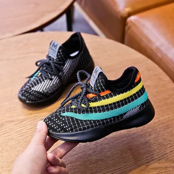 

2020 Spring Children Shoes Boys Girls Coconut Shoes Breathable Knitting Infant Sport Shoes Soft Bottom Kids Sneakers