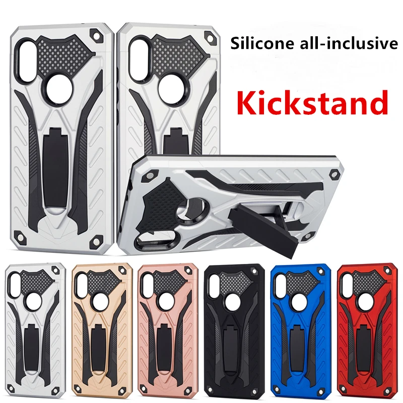 Anti-knock Kickstand Phone Case for Xiaomi A1 A2 Lite 9T Pro Redmi Note 4 5 6 7 8 K20 X A Plus Y1 Y2 Y3 Silicone Cover |