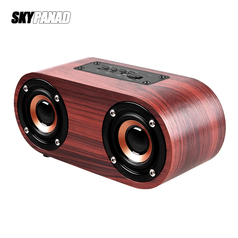 HIFI Wooden Bluetooth Speaker AUX Input TF Card Playback Wireless