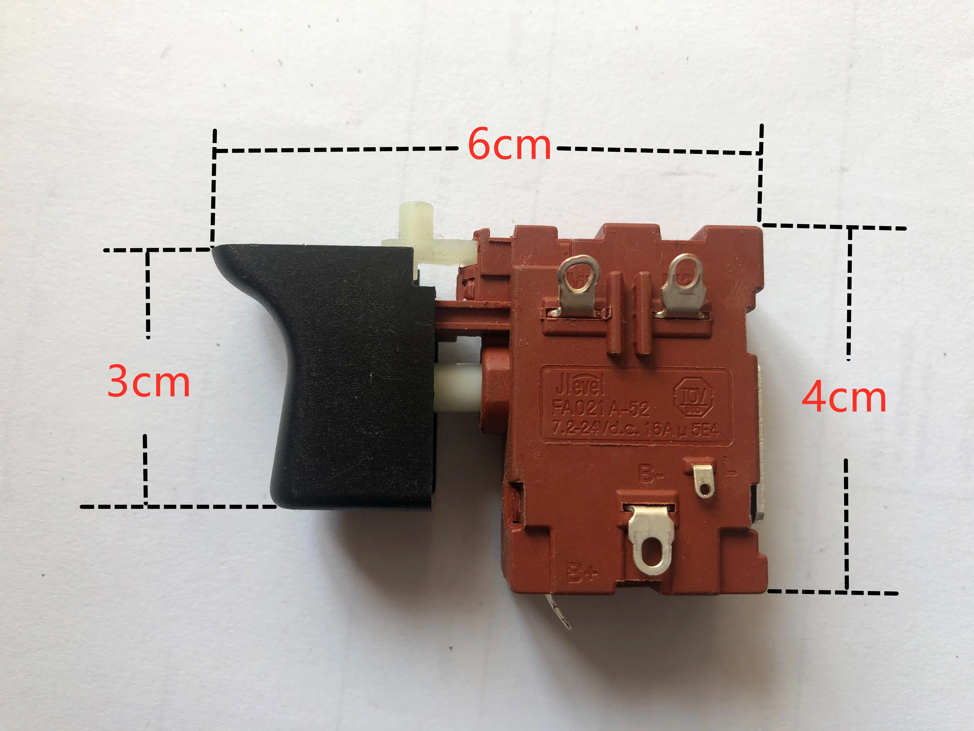 Jlevel-interruptor de Broca Elétrico Fa021a Fa021a52 7.224v 12a dc