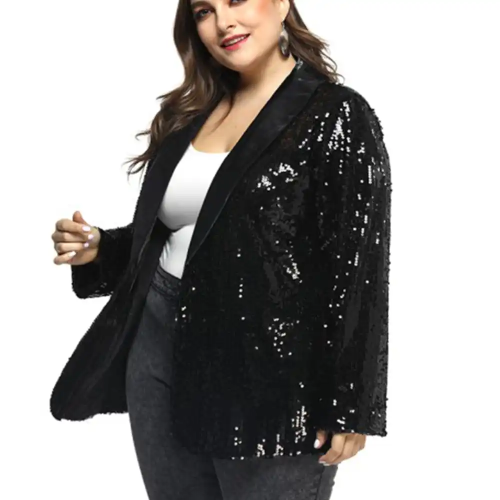 sequin blazer dress plus size