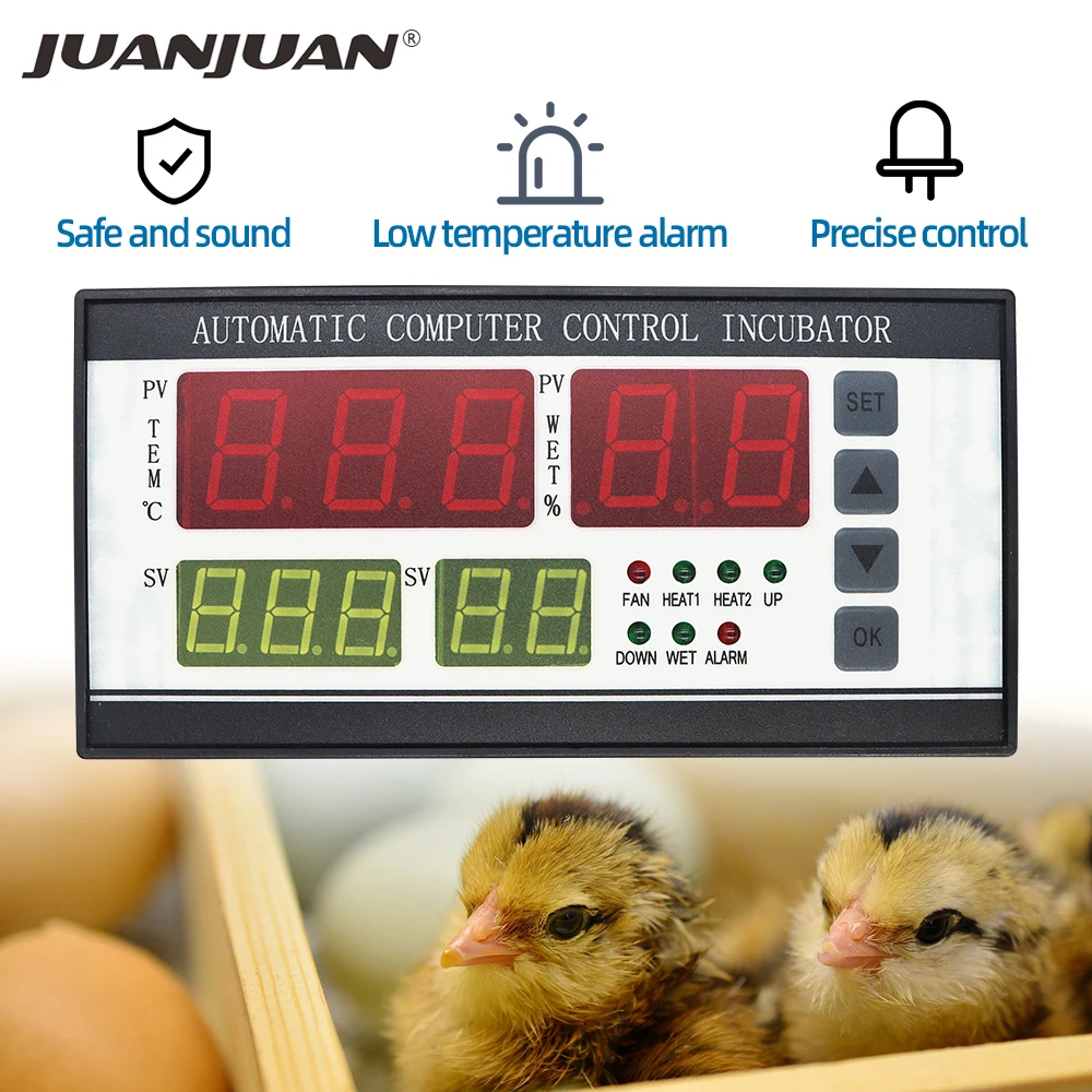 XM-18-Automatic-Egg-Incubator-Controller-Poultry-Incubator-Temperature-and-Humidity-for-Egg-Hatcher-System-25.jpg Xm-18 Automatikus Tojás Inkubátorvezérlő Baromfi Inkubátor Hőmérséklete És Páratartalma A Tojás Keltető Rendszerhez 25% Kedvezmény - Image 1