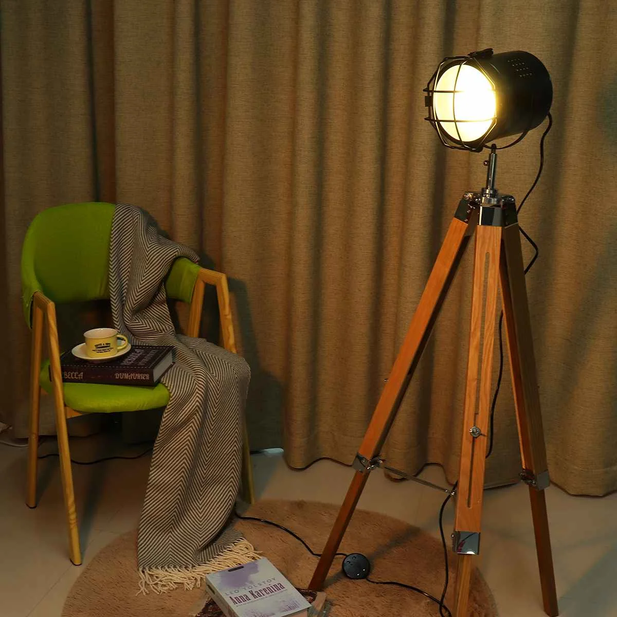 ^*Best Offers E27 Wooden Floor Lamp Tripod Vintage Bedroom Reading Spotlight Fixture Decor Table Lamp Indoor Lighting 220V Height Adjustable ^*Best Offers E27 Wooden Floor Lamp Tripod Vintage Bedroom Reading Spotlight Fixture Decor Table Lamp Indoor Lighting 220V Height Adjustable