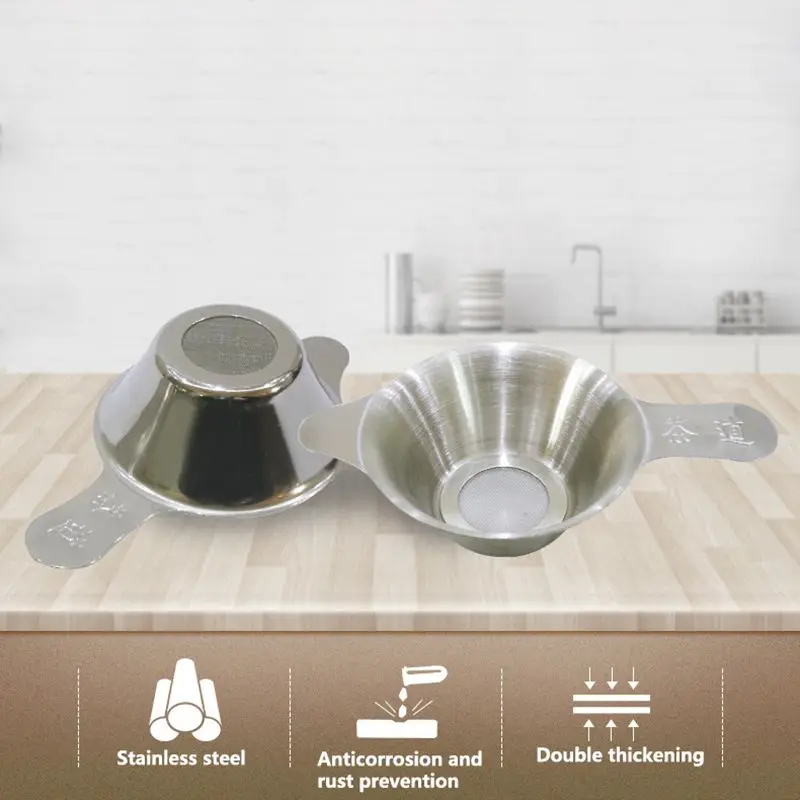 

Fine Mesh Tea Infuser Stainless Steel Tea Strainer Reusable Coffee Cocktail Filter