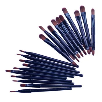 

10Pcs Professional Cosmetic Eyeliner Eyeshadow Brow Makeup Brushes Set with Black Aluminum Handle for Women Makeup Brushes Set