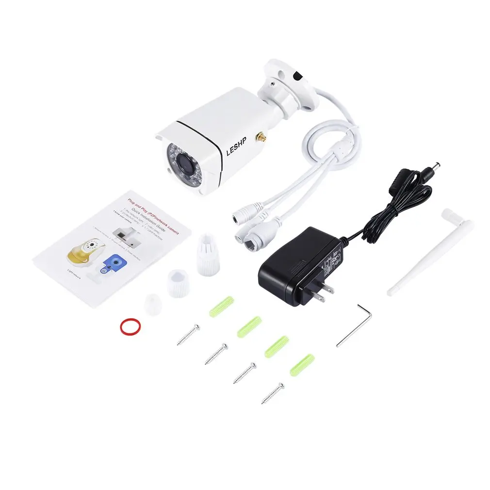

100W 1/4 CMOS 24 IR LED Weatherproof IP66 Wireless Wifi Bullet Camera For Outdoor Security
