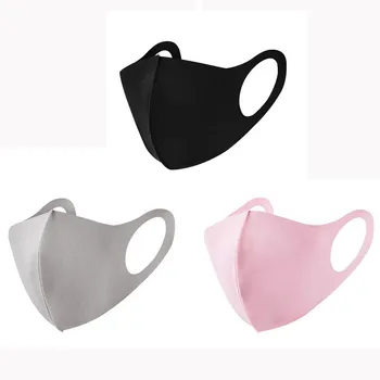 

3 PC 2020 New Gray Black Pink Mask Dustproof Face Mask Reusable Washable Kpop Adult Cotton Cycling Face Mask Cover Respirator