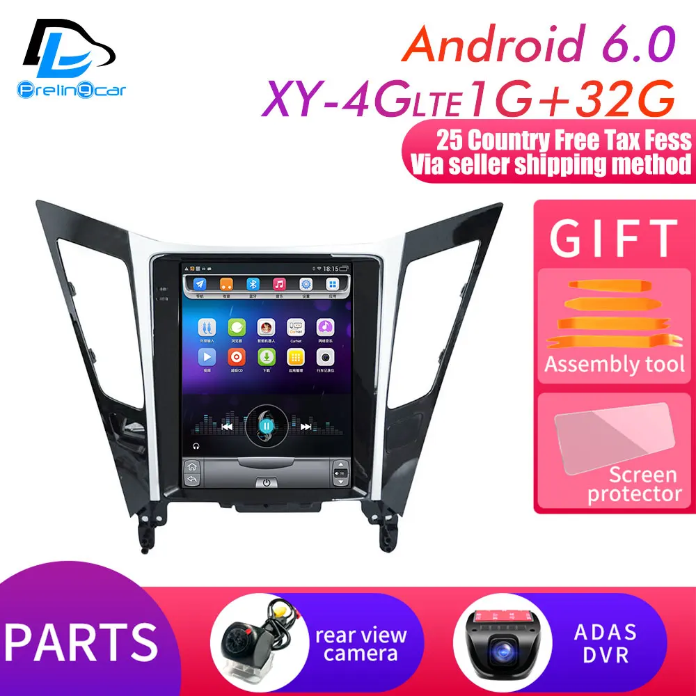 XY-4G 1G32G add DVR 4G ram вертикальный экран android 9,0 Автомобильный gps мультимедийный видео радио плеер для Sonata 8 поколения салон 2013- автомобильный навигатор - Цвет: XY-4G 1G32G add DVR