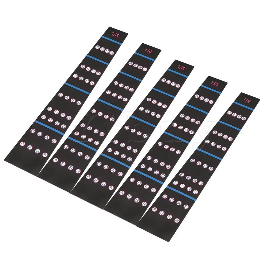Yibuy 5 шт Пластиковые скрипки гриф Примечание стикер 1/4 начинающих