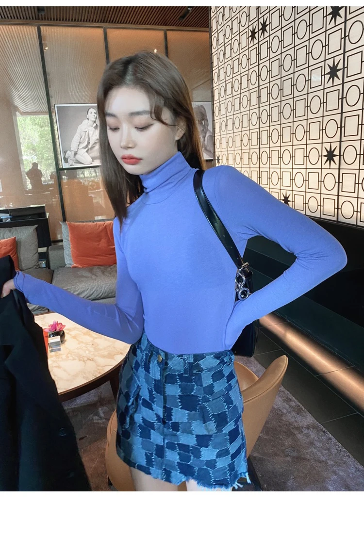 

Fall/winter Anti-glare High-waist Denim Skirt 2020 Plaid Summer A-Line High Waist Denim Skirt White And Thin Skirt