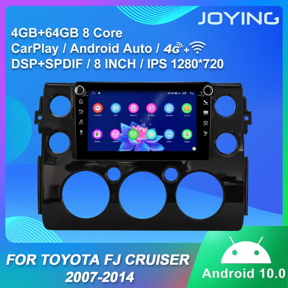 Android 10.0  head unit car radio GPS Navigation autoradio 8 inch IPS screen RDS for Toyota FJ Cruiser  2007-2014 no DVD player
