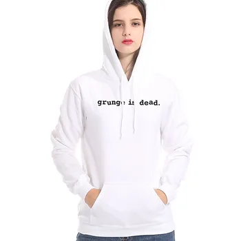 

New Fashion 2019 Women's Hoodies Harajuku Sweatshirt Female Casual Clothing GRUNG IS DEAD Print Women's Sportswear Hoody Hot Top
