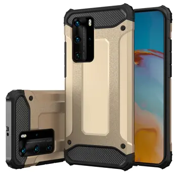 

50pcs/lot For Huawei P40 PRO Hybrid Heavy Duty Anti-Shock PC+Soft Silicone Hard Case For Huawei P40 lite E Y7P