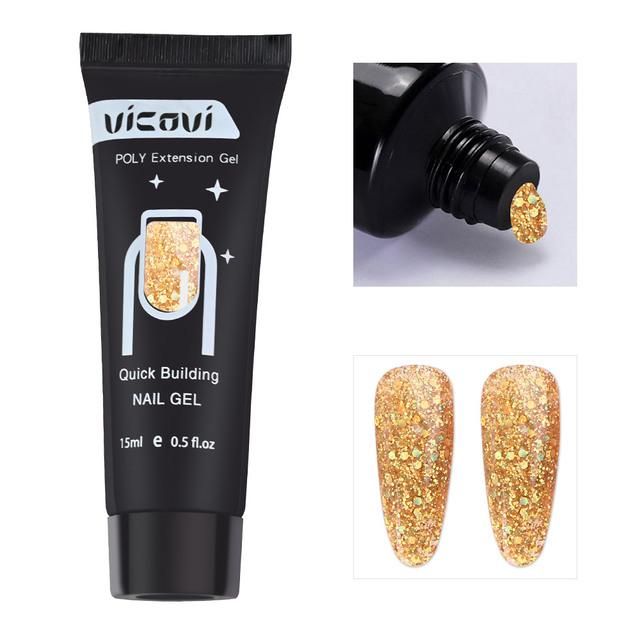 Poly Acrylic Gel Nail Art Extension Quick Building Gum Transparent Jelly Manicure Model Coating Tools Polymer Gift#Y028#