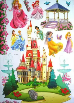 

Removable Kids Room Wall Sticker Princess Dreaming Castle Snow White Wall Decal Art Vinyl Sticker Kids Girls Nursery Decor