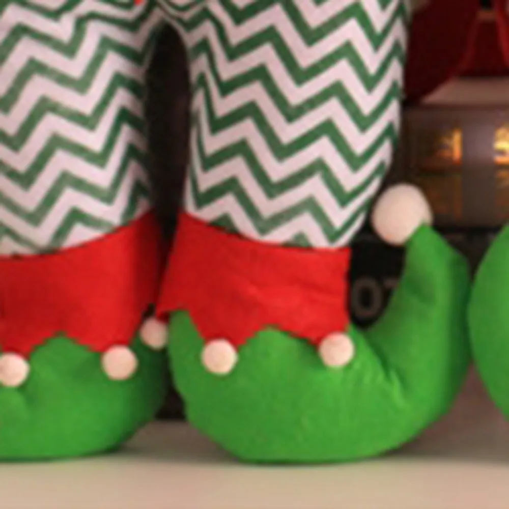 1pc Creative Candy Bag Christmas Elf Red Wine Bottle Set With Feet Christmas Child Gift Bag Candy Storage Bags Hot Sale
