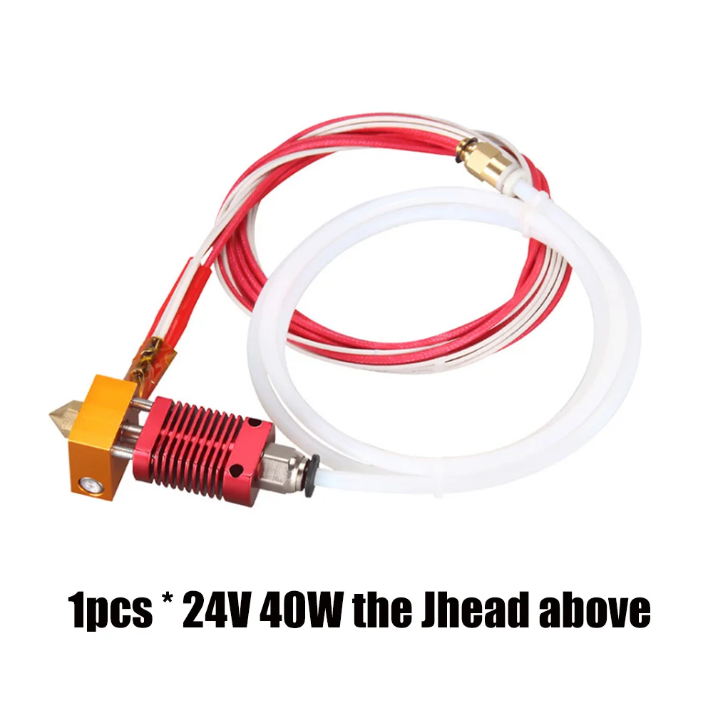 extruder 3d printer parts cr 10 extruder head 40W 12V 24V red color - Цвет: 24V 40W