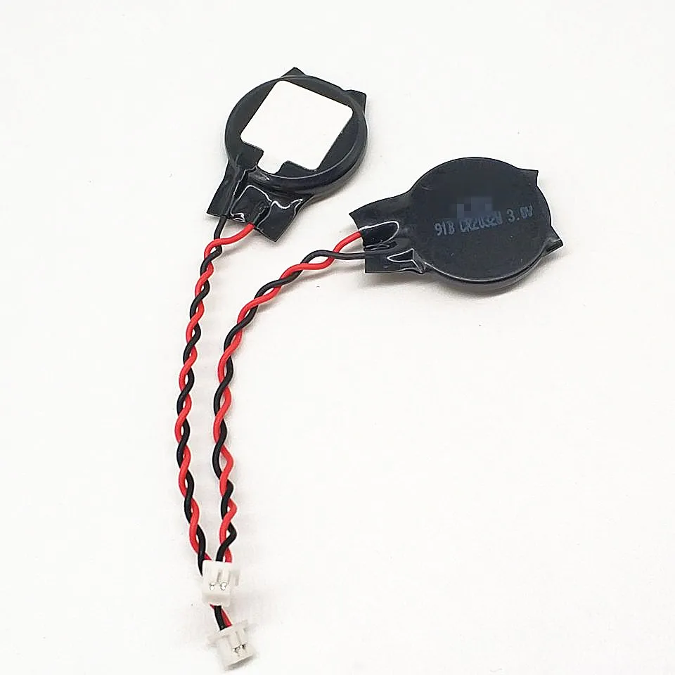 2pcs Bios Motherboard Button Battery 3v With Cable With Plug Laptop