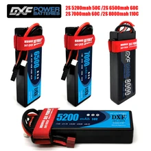 Литий полимерный аккумулятор DXF 2 шт. 2S 7 4 В 5200 мАч 50C/7000 60C/6500 60C/ 8000