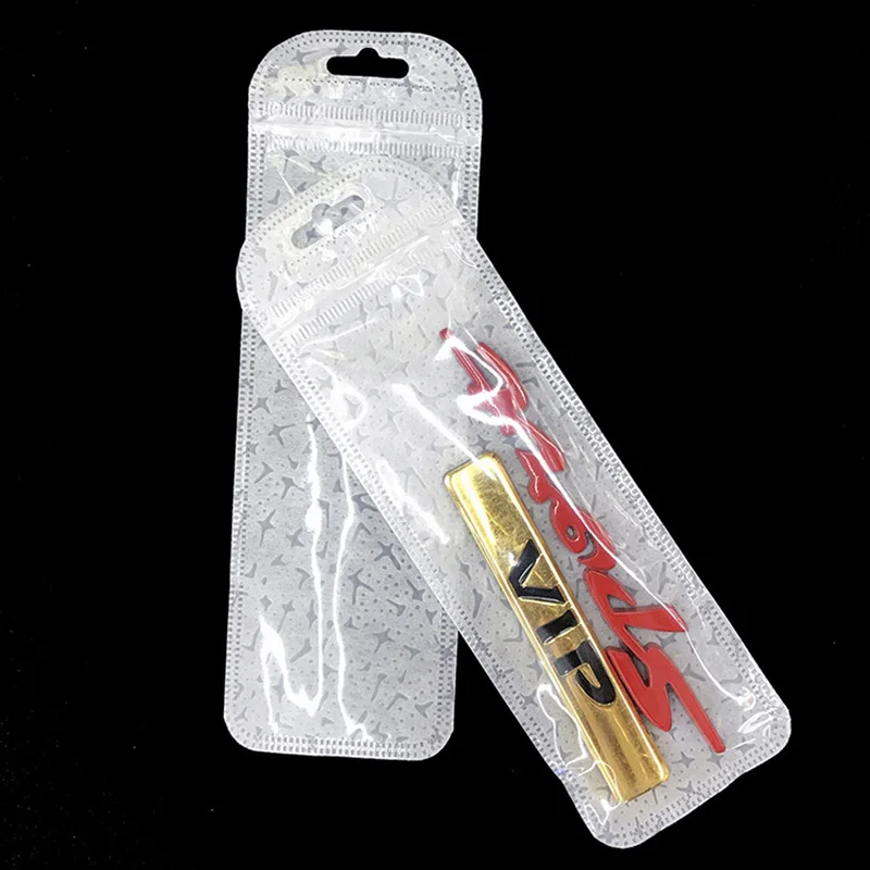 Hba860a5ee0c04ee4a0f0144d443b25c3y 50Pcs/Lot Long Plastic Ziplock Package Bag Pens Leather Keychain Watch Band Jewelry Pouch Self Sealing Makeup Brush Packing Bags