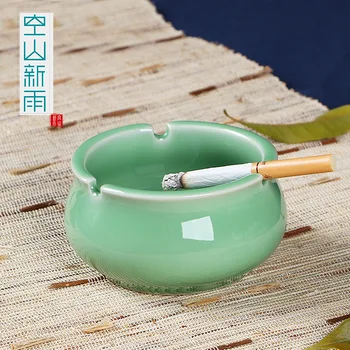 

Empty Mountain Longquan Celadon Household Hotel Ceramic Ashtray Business Gift Ashtray