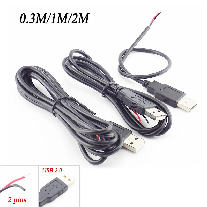 DIY USB 2 0 Штекерный соединительный кабель 5 в контакта провода Кабель питания Шнур 3