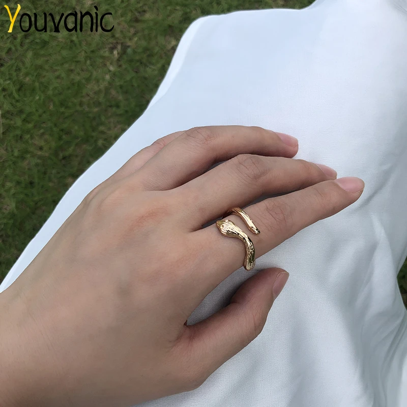 

Youvanic Adjustable Steampunk Snake Open Ring Personalized Vintage Animal Finger Rings For Women Gold Silver Punk Jewelry 0220