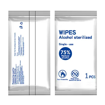 

75% Alcohol Single Package 30pcs pack Antiseptic Cleanser Sterilization Wipes Anti Virus Wet Wipe Portable Disinfecting Dipe