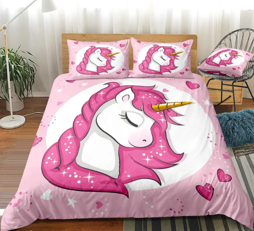 Pink Unicorn Bedding Set Pink Love 