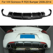 탄소 섬유 자동차 후면 디퓨저 립 스포일러 폭스 바겐 폭스 바겐 scirocco r r20 범퍼 2009-2014 블랙 frp 후면 디퓨저 스포일러(Hong Kong,China)