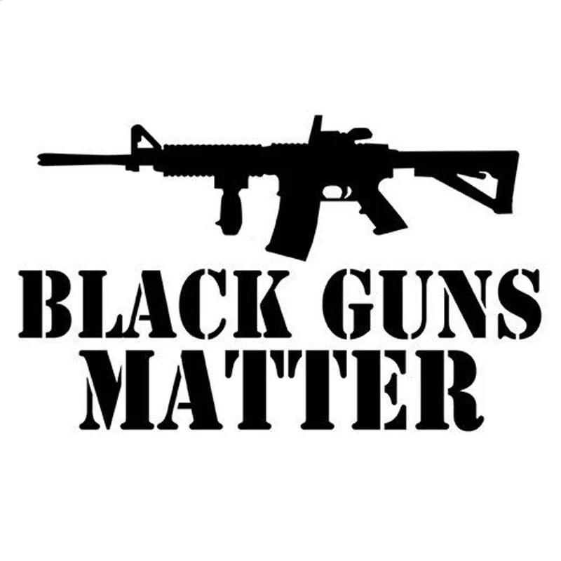 AR-15 черная наклейка с пистолетами 2 секунды для Авто/бампера/окна Виниловая
