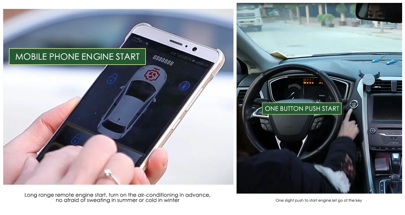 Универсальный БЕСКЛЮЧЕВОЙ вход PKE комфортная система ios Android APP телефон Автомобильная сигнализация Boost удаленный запуск двигателя автомобиля audi a4 b8